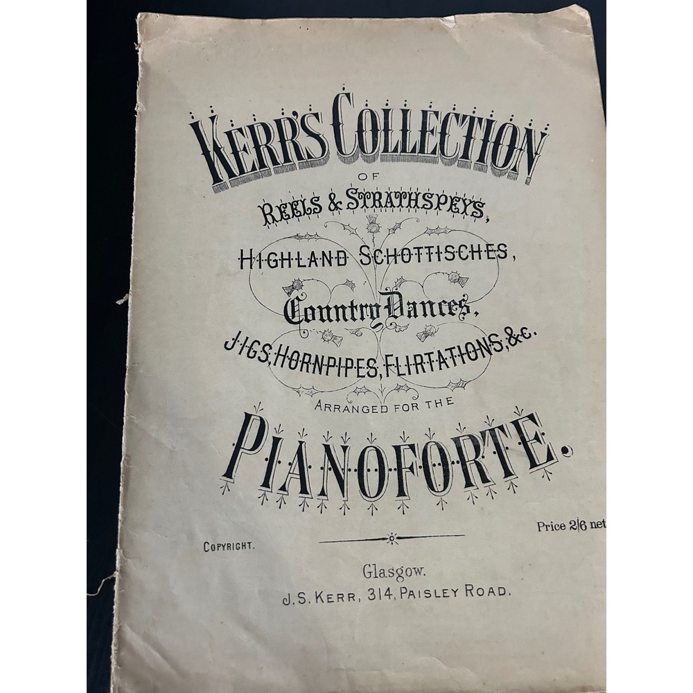 Sheet Music Kerrs Collection Reels Strathspeys Country Dances J S Kerr Vintage
